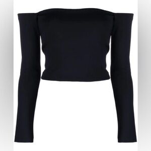 NWT MANU OFF-THE-SHOULDER TOP IN BLACK SIZE XL